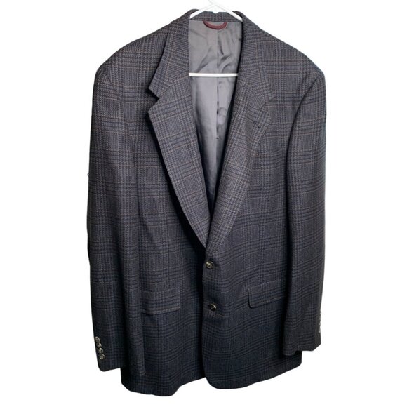 Hart Schaffner Marx for Nordstrom Mens Plaid Wool Blazer 44XL VTG EUC 7024 - Picture 14 of 15